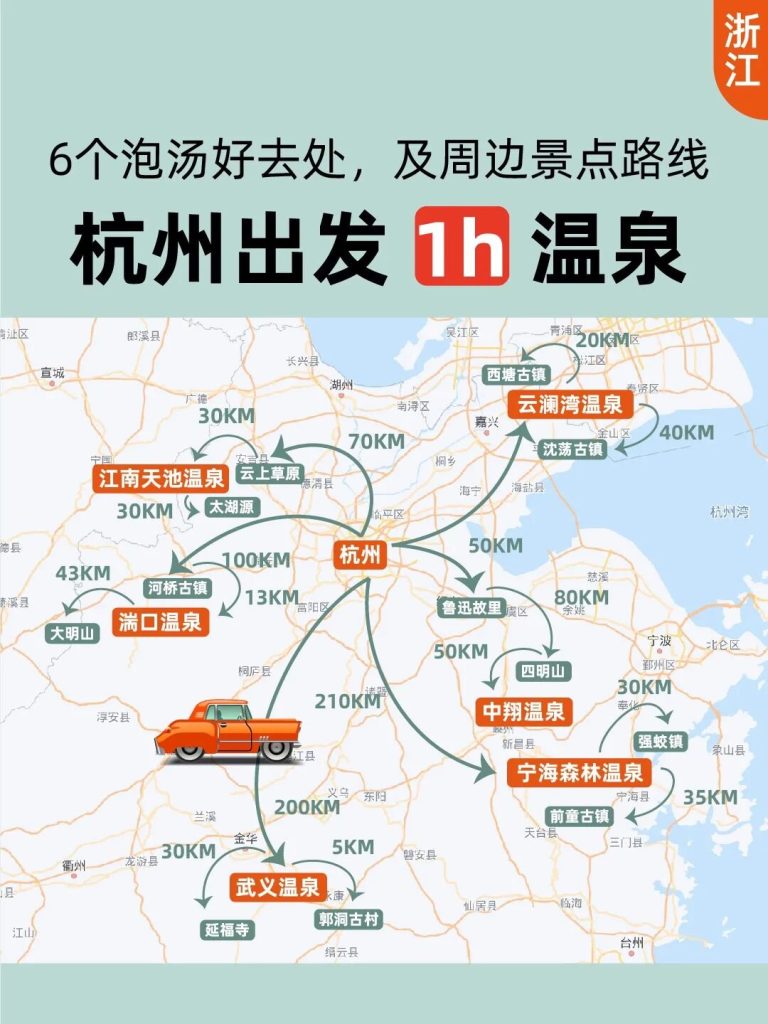 杭州1h达6大温泉附价格路线