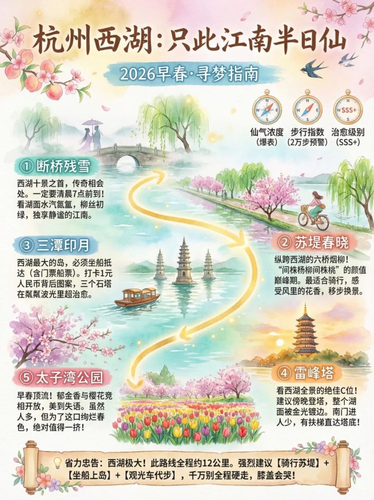 杭州早春6大避坑清单+4条赏花路线