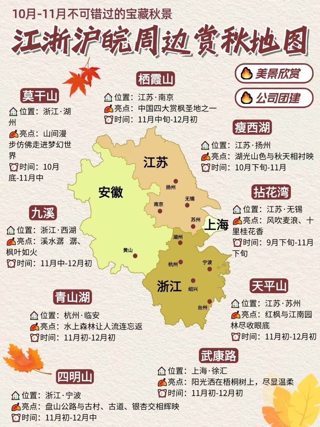 秋天江浙沪这9个角落颜色最重