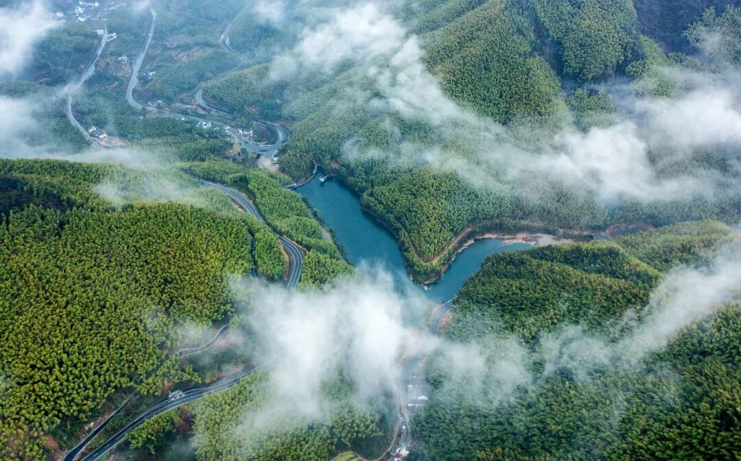 云雾缭绕的四明山公路