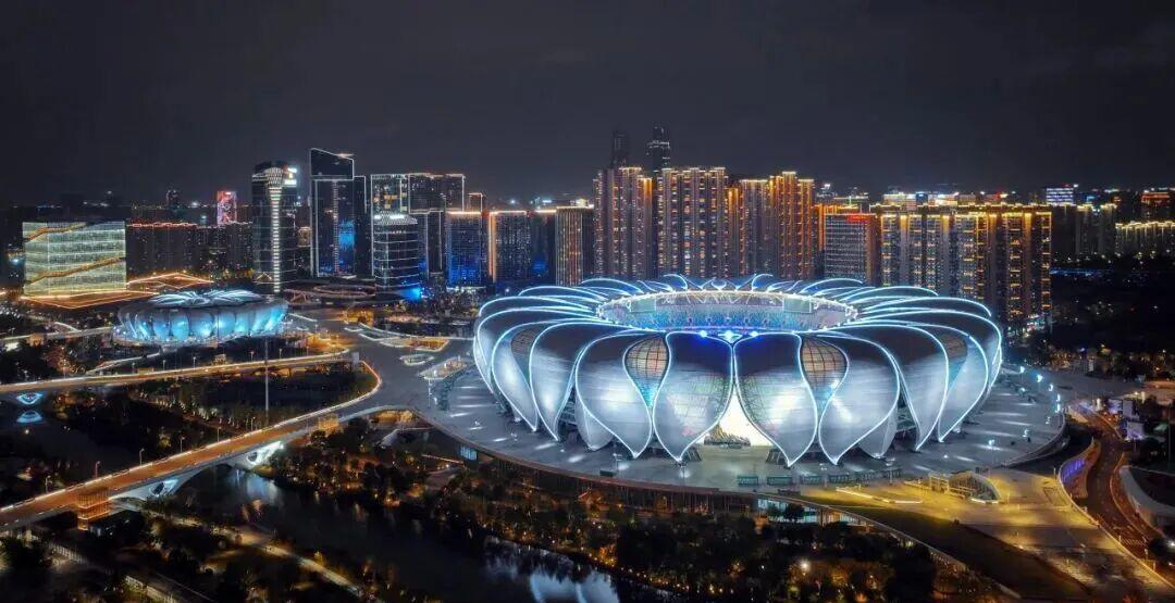 大莲花夜景外观近景